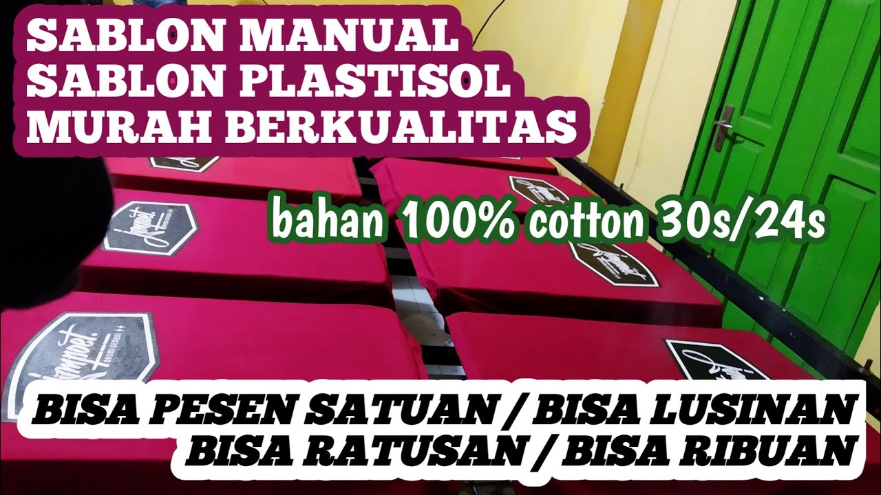 sablon kaos plastisol | belajar sablon kaos | jasa sablon satuan dan lusinan |