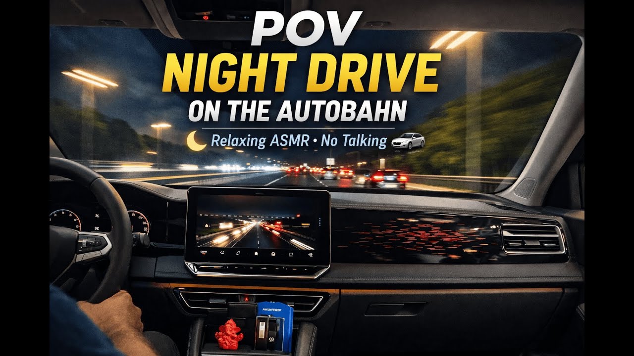 POV Night Drive🌙 | Relaxing ASMR Driving | German Autobahn