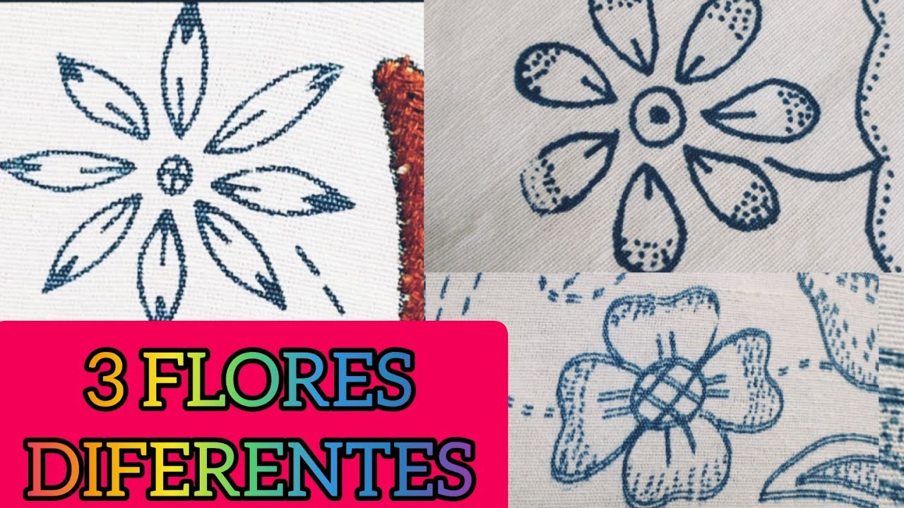 Bordar FLORES pequeñas🥰Puntadas para FLOR chica
