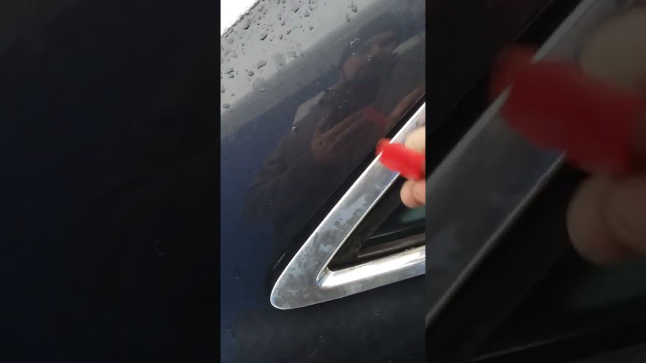 2004-2009 Audi A8 S8 rear quarter pannel window trim removal.
