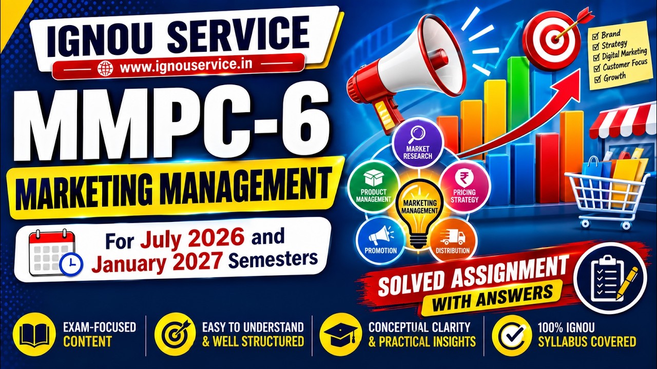IGNOU MMPC-6 Solved Assignment English Medium 2026-27 For July 2026 and January 2027 Semesters