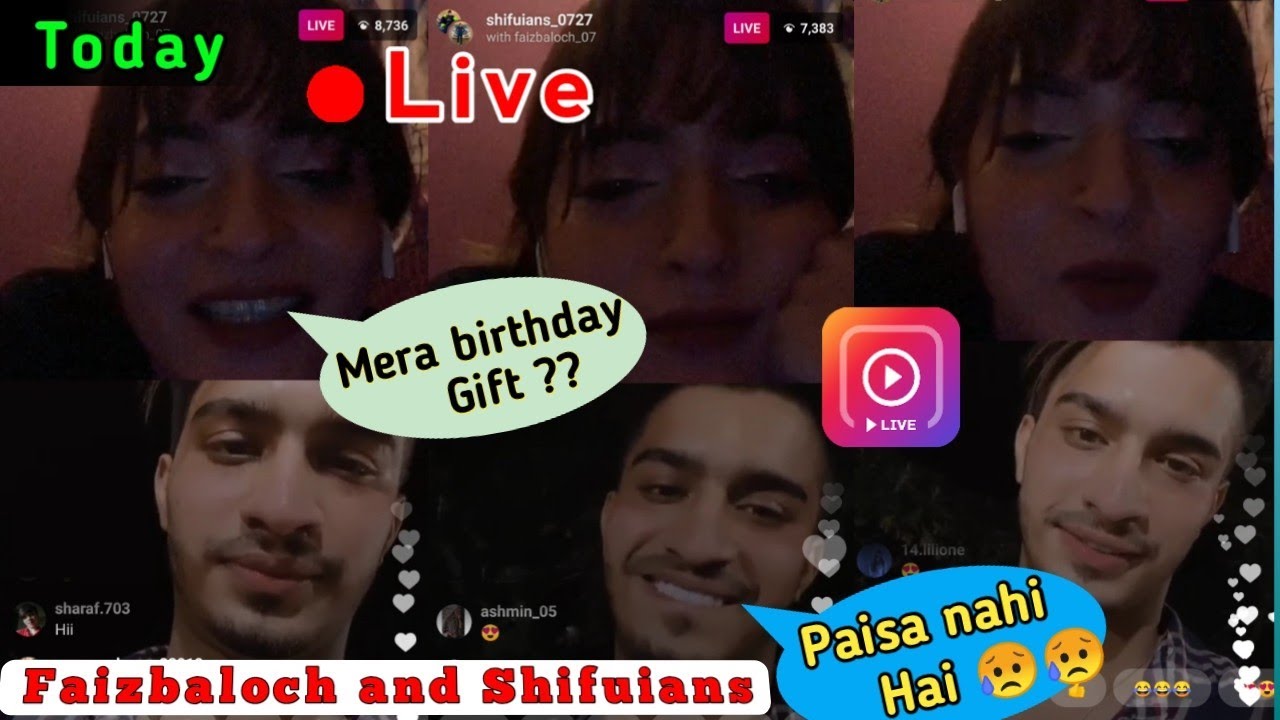 Faizbaloch Live with Shifuians on Instagram || Shifuians today Birthday || Shifuians birthday video