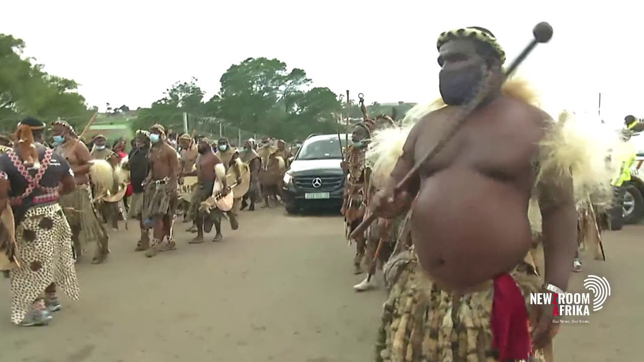 Remains of the late #KingGoodwillZwelithini have left the funeral home in KwaNongoma