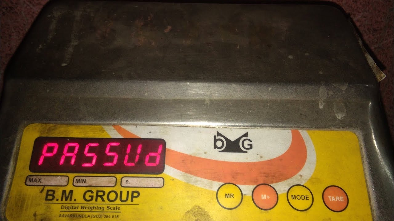 B M Group digital weighing scale Calibration