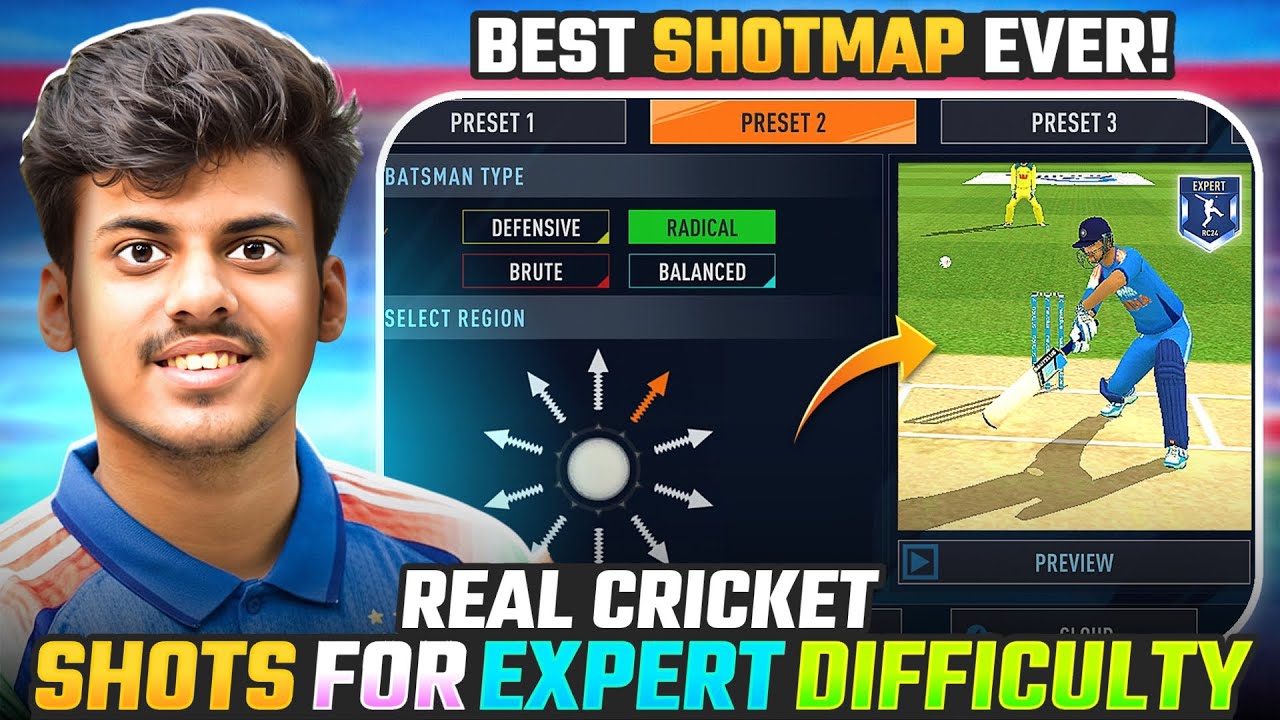 Best Shotmap For Pro Players In Real Cricket 😎🔥 - Expert & Hardcore Difficulty 