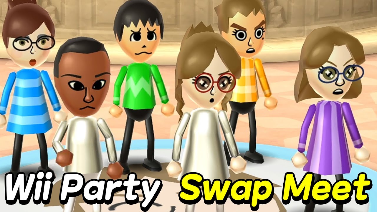 Wii Party - Swap Meet Tok vs Eduardo vs Greg vs David | Wii パーティー | AlexGamingTV