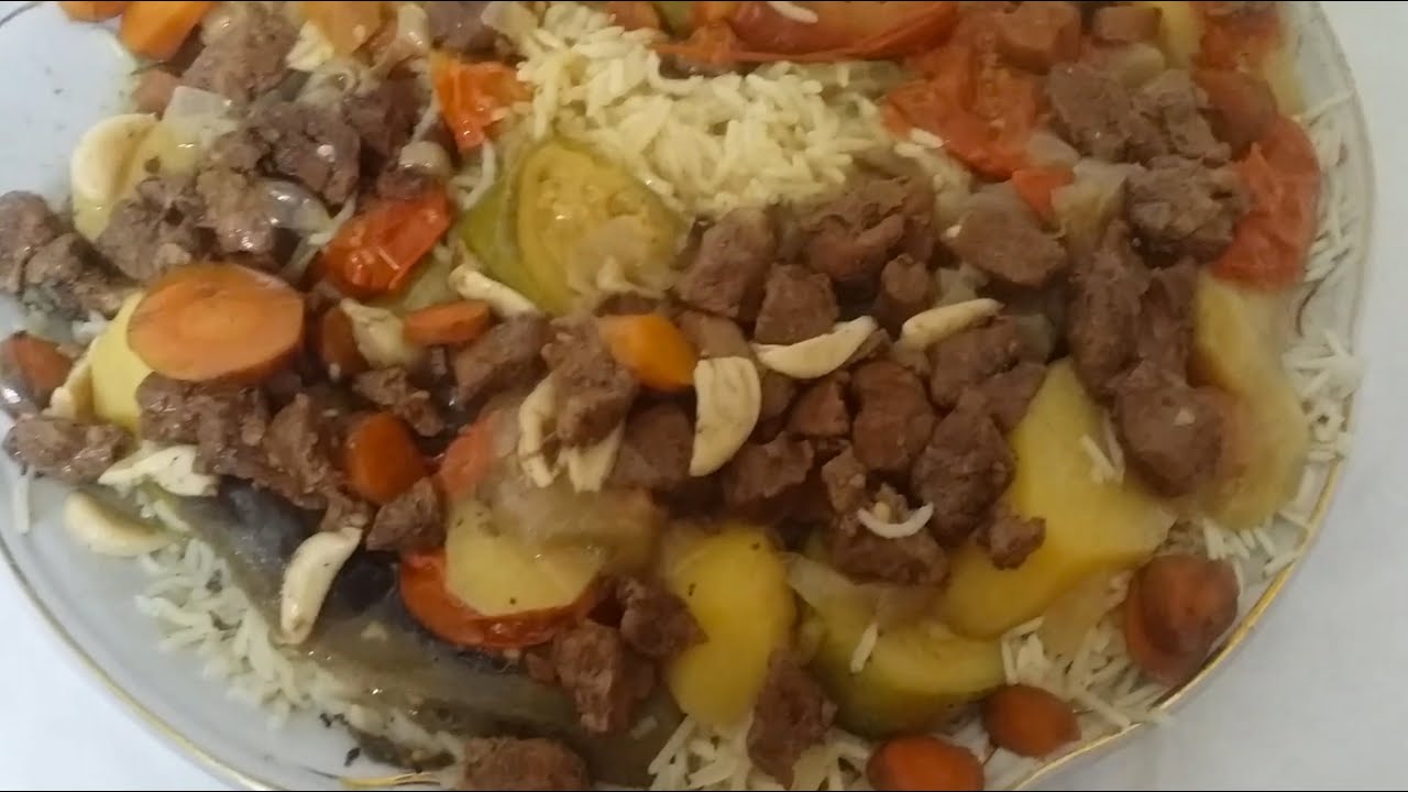 مقلوبة الخضار باللحم 🥣♥️