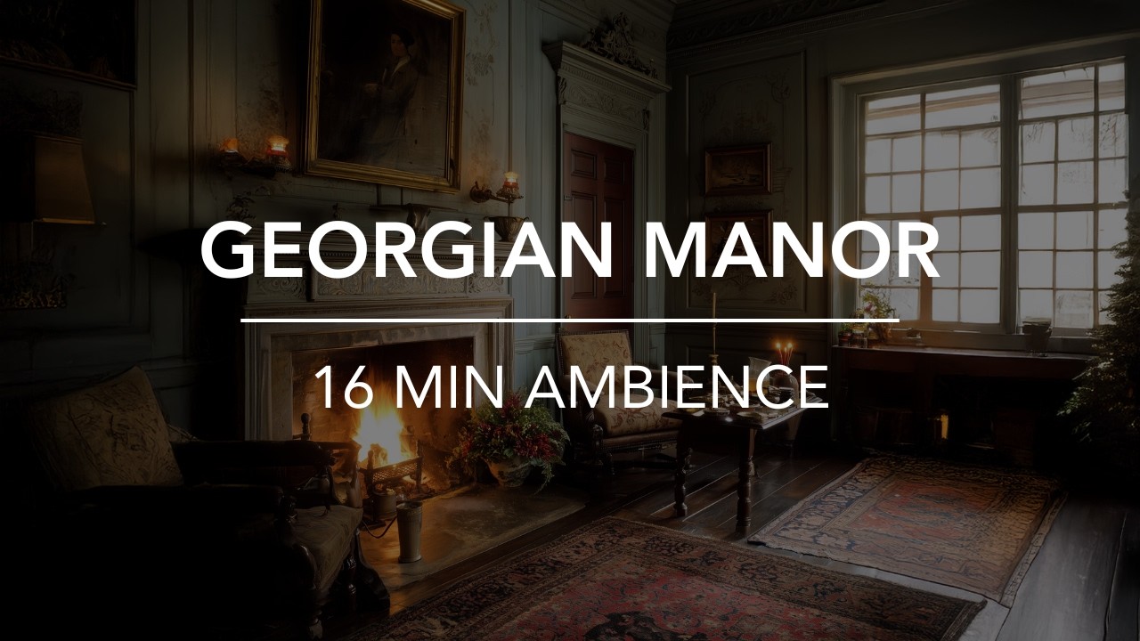 18th Century Ambience | Cozy Fire & Baroque Music in a Historic Home | 16 Min 4K