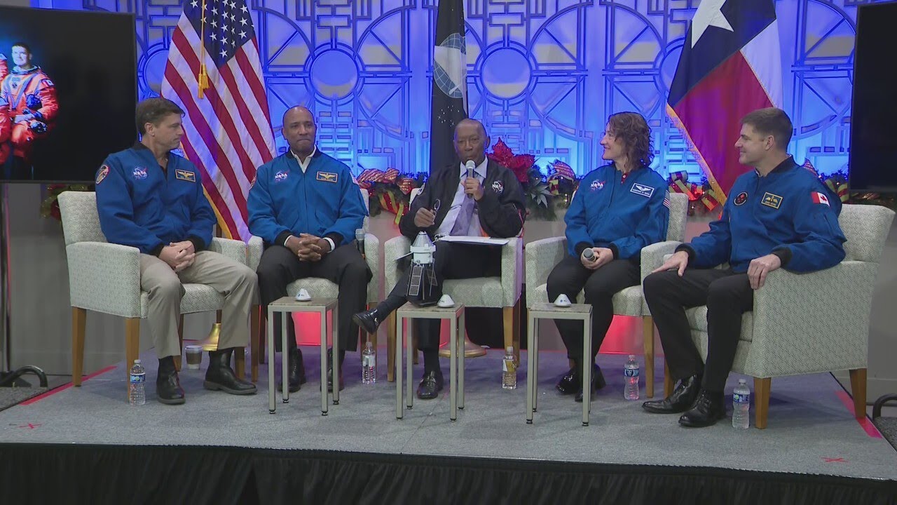 Artemis 2 astronauts at Houston City Hall