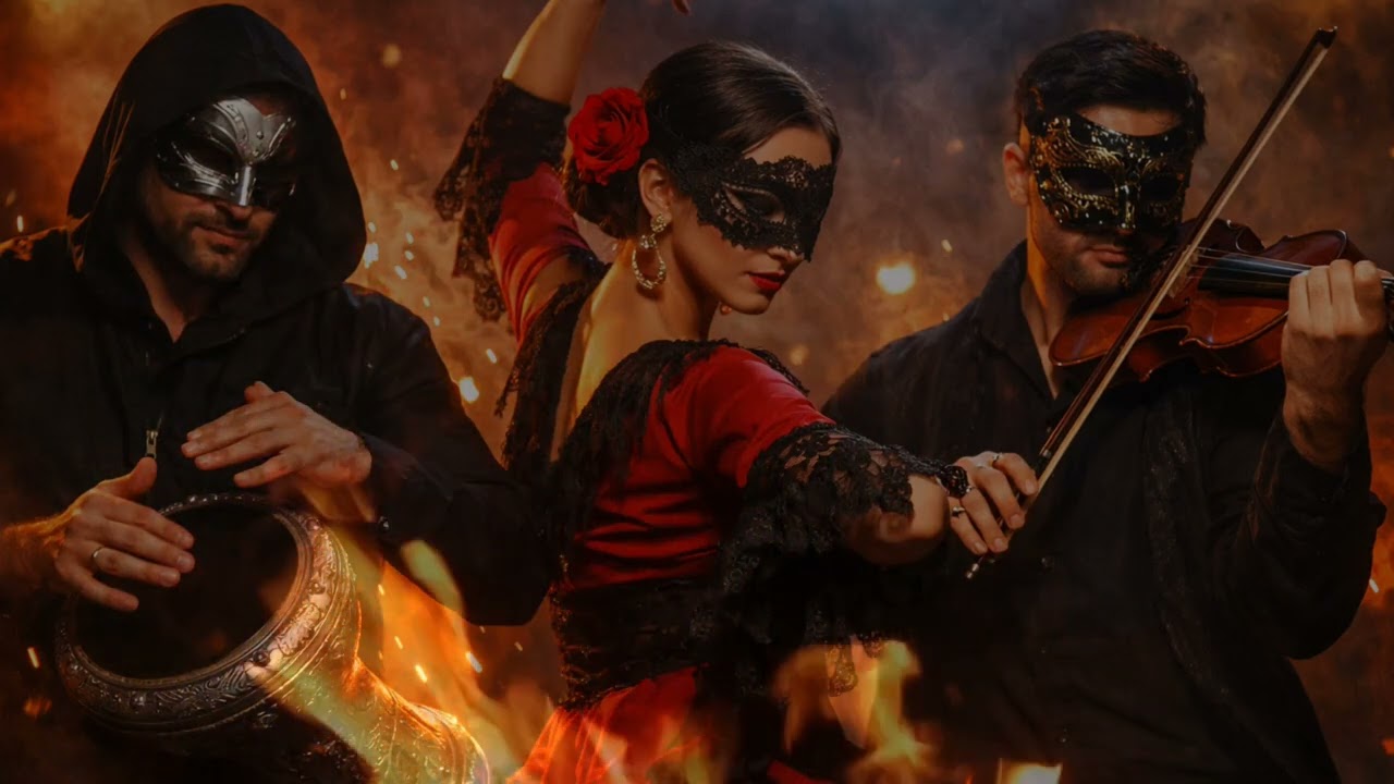 فلامنكو بدمٍ عربي: حوار الغيتار والكمان على نبض الدربوكةFlamenco × Darbuka × Violin