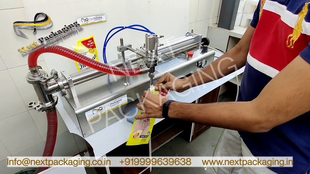 Spout Pouch Filling Machine | Semi Auto Hand wash Filling Machine in spout pouch | Dish wash filler