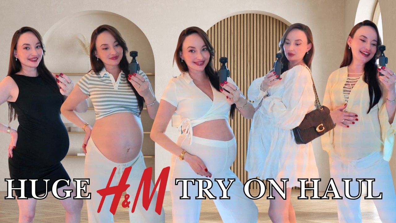 HUGE H&M Try-On Haul | Stylish Pregnancy Outfits & Bump-Friendly Fits for 2025