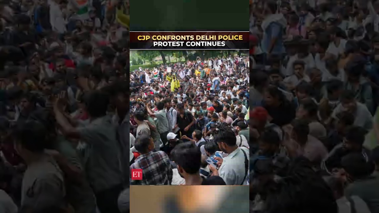 'We endured your brutality...': CJP protesters confront Delhi Police at Jantar Mantar