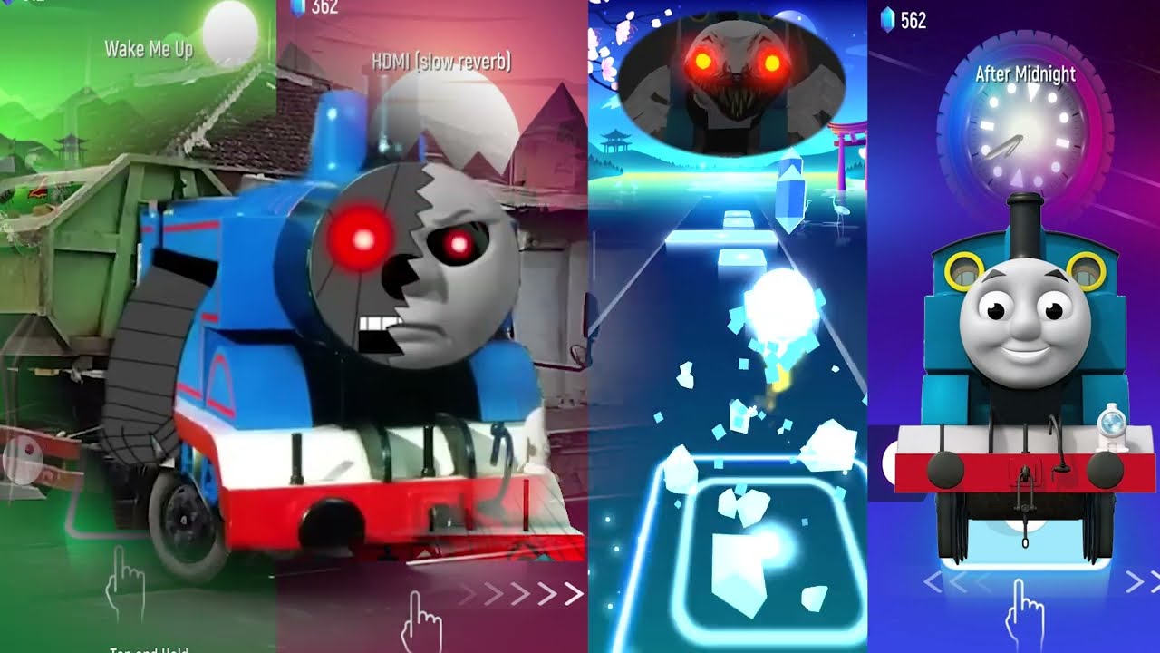 Thomas TheTrain 🆚 Thomas Train Exe 🆚 Evil Thomas 🆚 Spider Thomas | Tiles Hop Edm Rush