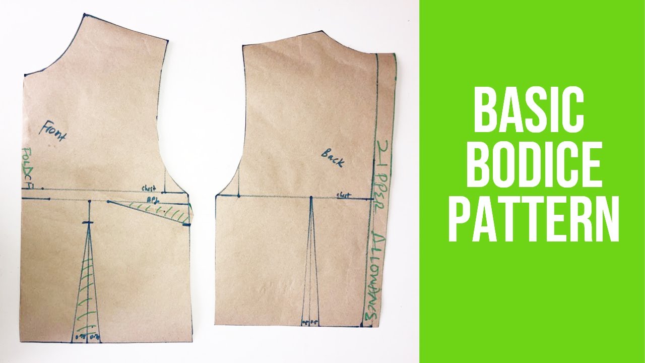 How To Draft A Basic Bodice Pattern For Beginners (UPDATED & MORE DETAILED)