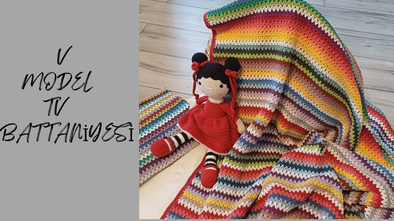 V MODEL BATTANİYE  #crochet  #blanket  #battaniye