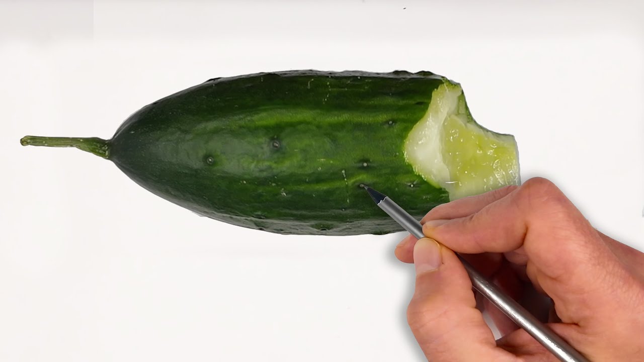 How to Draw a Cucumber – Easy Realistic Drawing