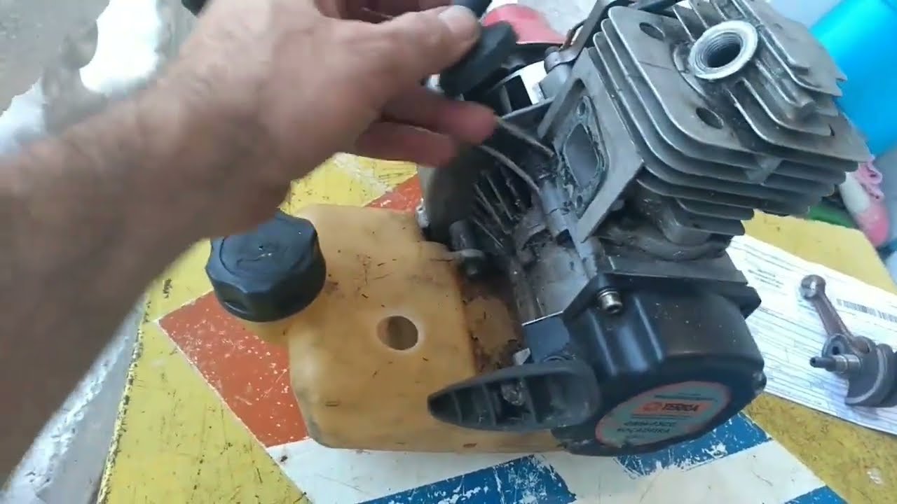 Motor de roçadeira como trocar virabrequim com biela