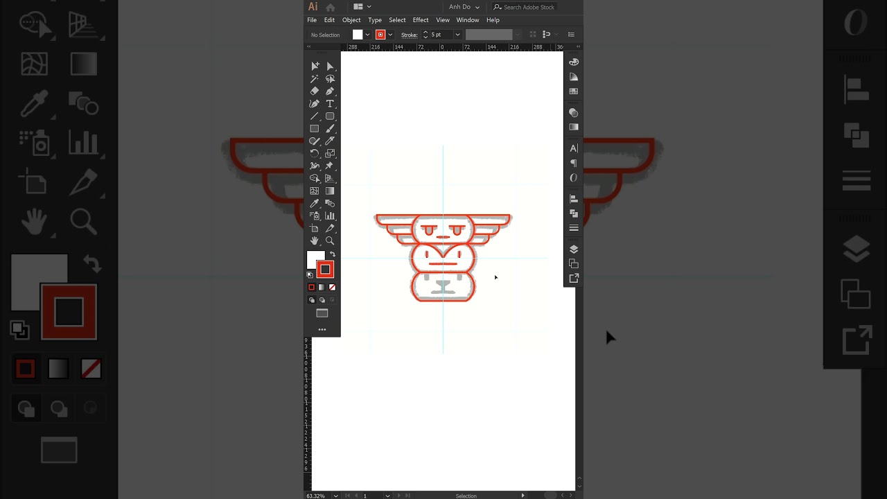Monster Totem logomark design process credit: @anhdodes - Anh Do - logo designer