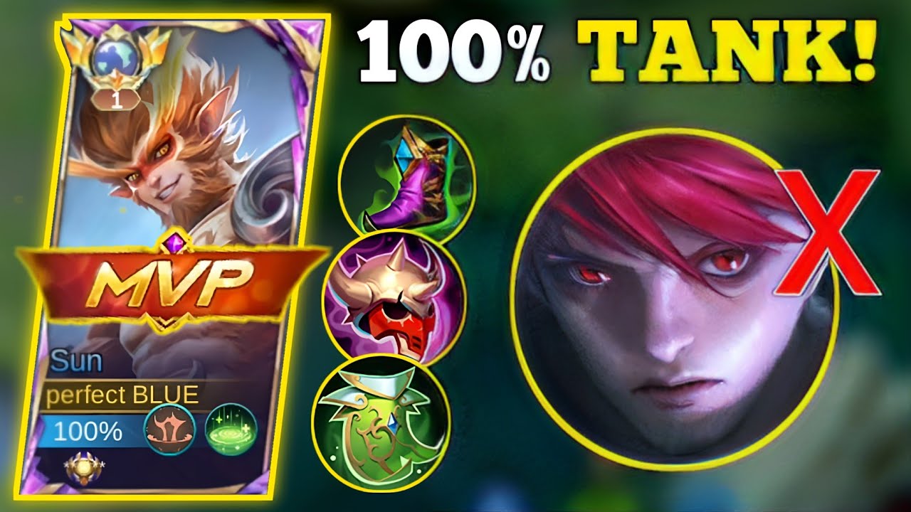 SORRY JULIAN I'M A TANK!🥚| SUN BEST BUILD AND EMBLEM -MLBB🔥 #topglobalsun #sunmlbb #sungameplay