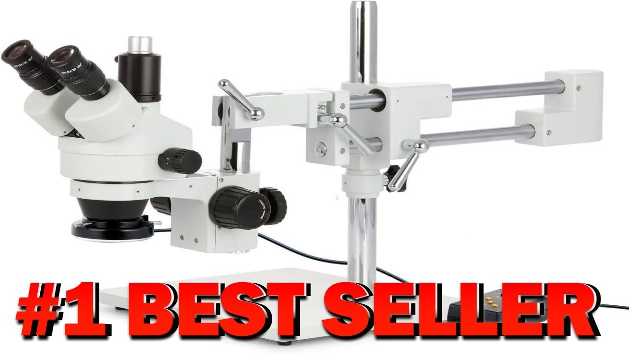 AmScope SM 4 Trinocular Zoom Microscope 3.5X 180X w 144 LED Ring Light - B0719B2S61