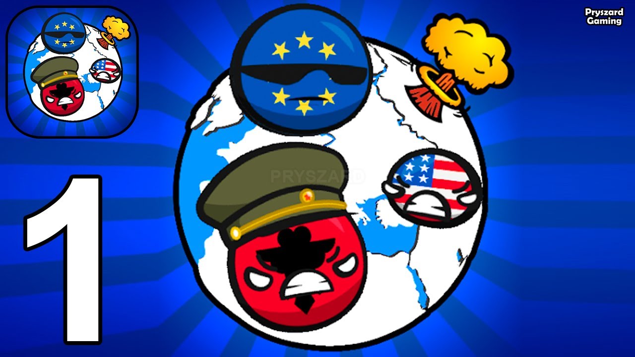 Country Balls World Clash - Gameplay Walkthrough Part 1 Countryballs World War Army Commander Game