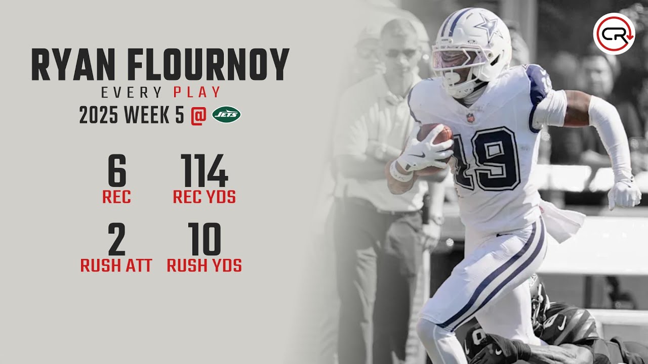 Ryan Flournoy Week 5 Highlights | Every Target, Catch, and Run vs Jets