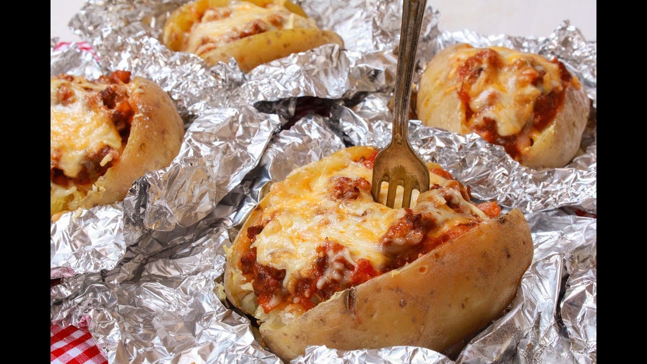 بطاطس في الفرن محشية رااائعة المذاق جربوها بطاطس مشوية فالفرن