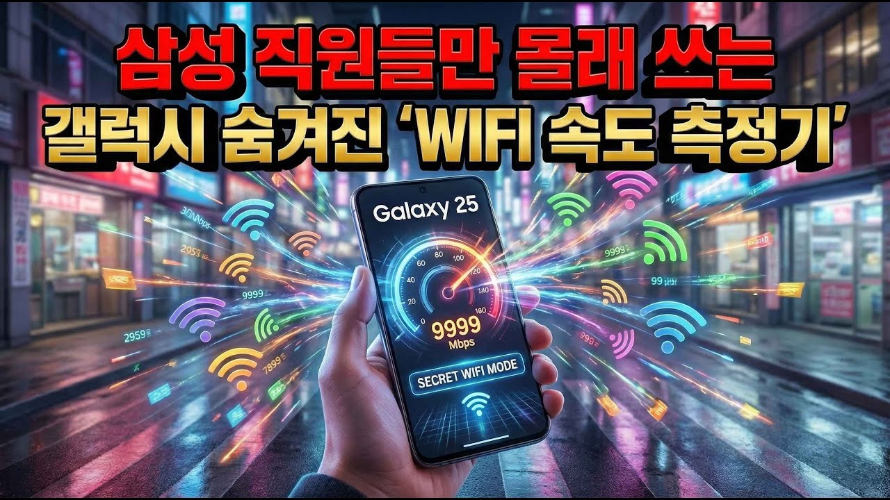 삼성 직원들만 몰래 쓰는 갤럭시 숨겨진 WIFI 속도 측정 기능