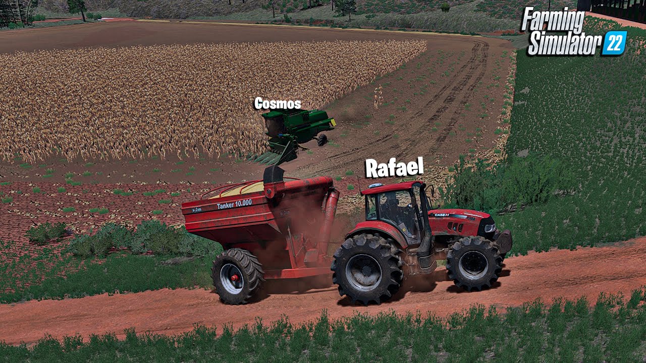 Fazenda simulada #54 | Colhendo nosso milho no meio da lama | Farming simulator 22