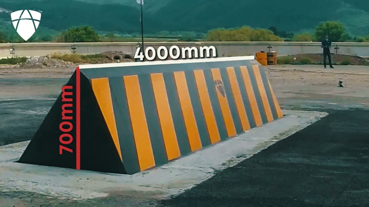 Counter Terror Road Blocker Test Video 7200kg/48km