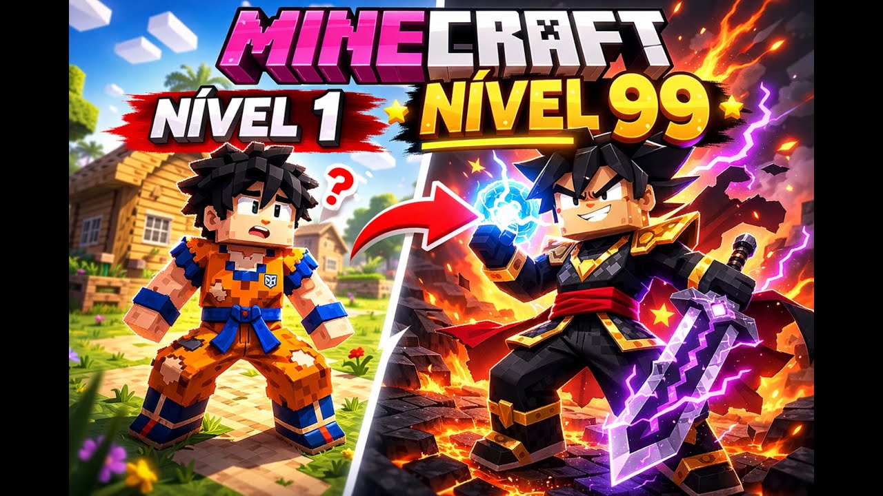 O MOD MAIS QUEBRADO DO MINECRAFT AO VIVO 🚀 DO NÍVEL 1 AO 99 — EVOLUÇÃO INSANA!