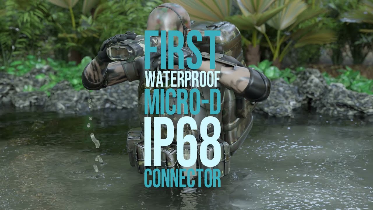 Waterproof micro-D connectors