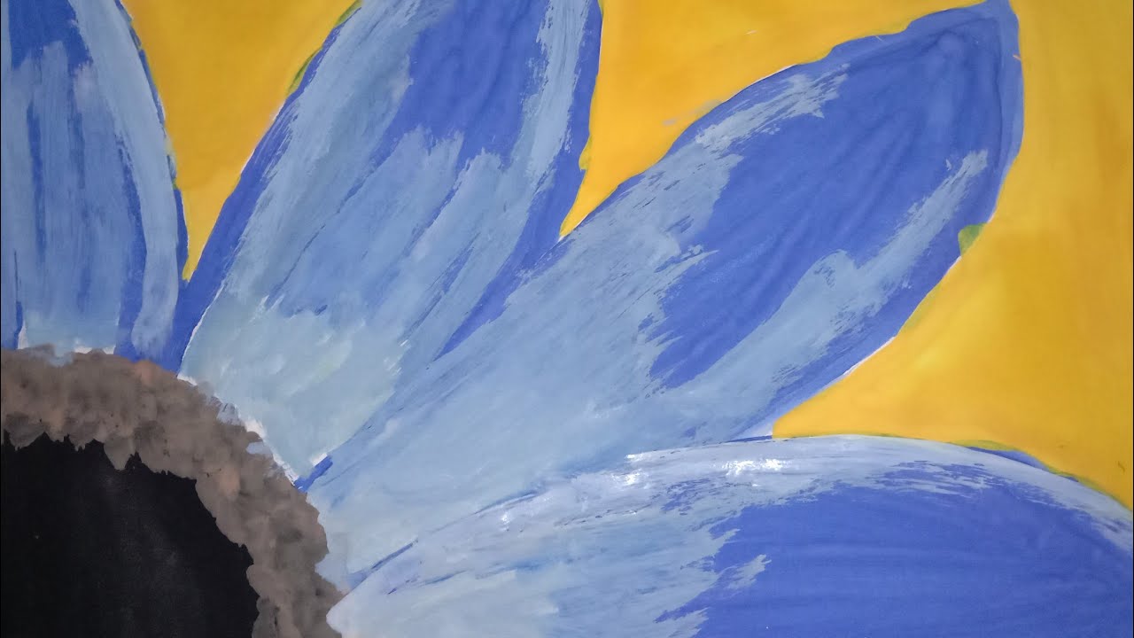Hi Youtube family! Easy Blue Flower Painting Tutorial 💙🖌️✨#shorts#shortsfeed#live