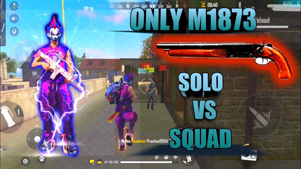 ONLY M1873 CHALLANGE😈 || SOLO VS SQUAD RANK MATCH🔥🔥 #FreeFire