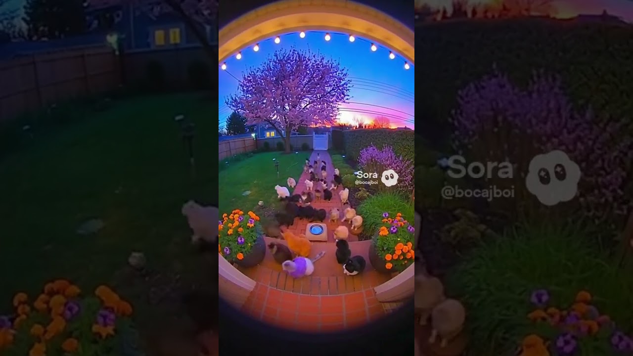 Cats at the Doorbell — Wonderful animal moment Caught on Camera 