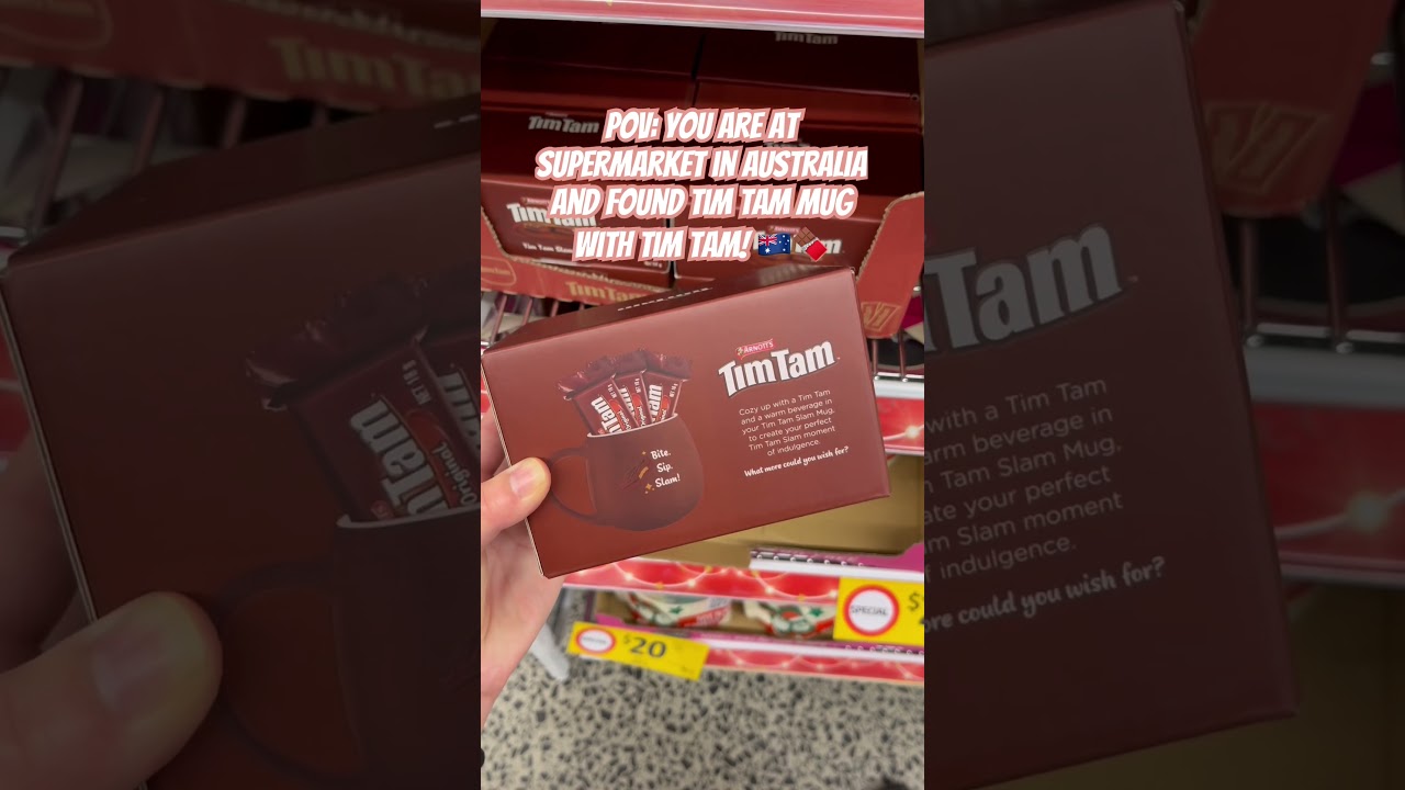 POV: you are at supermarket in Australia and found Tim tam mug with Tim tam! 