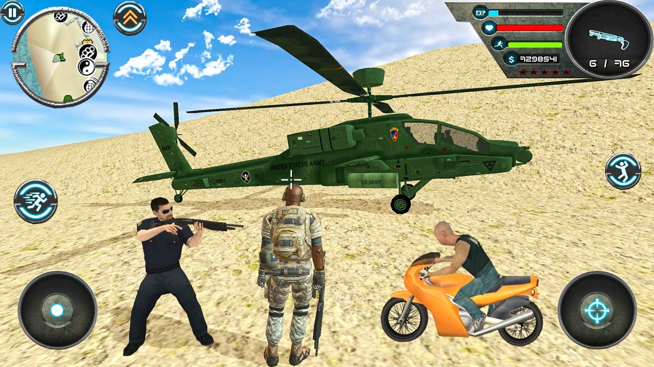 Retired Army Officer Simulator - Stealing Military Helicopter - Android Gameplay