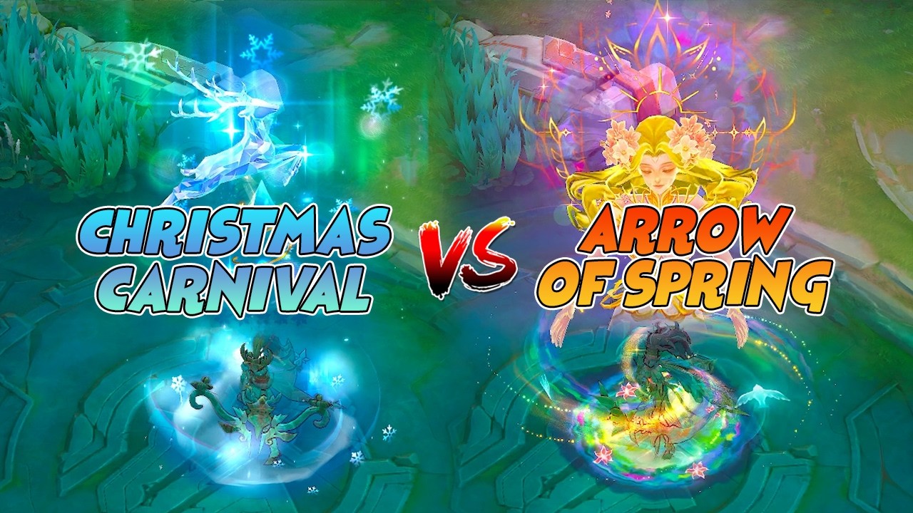 Miya Revamp Christmas Carnival VS Arrow of Spring Skin Comparison | MLBB