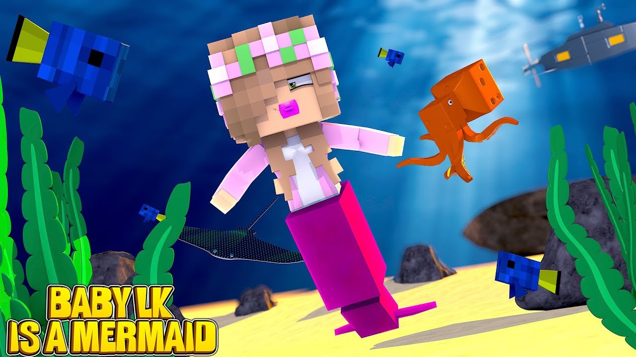 BABY LITTLE KELLY IS A MERMAID! | Minecraft Little Kelly