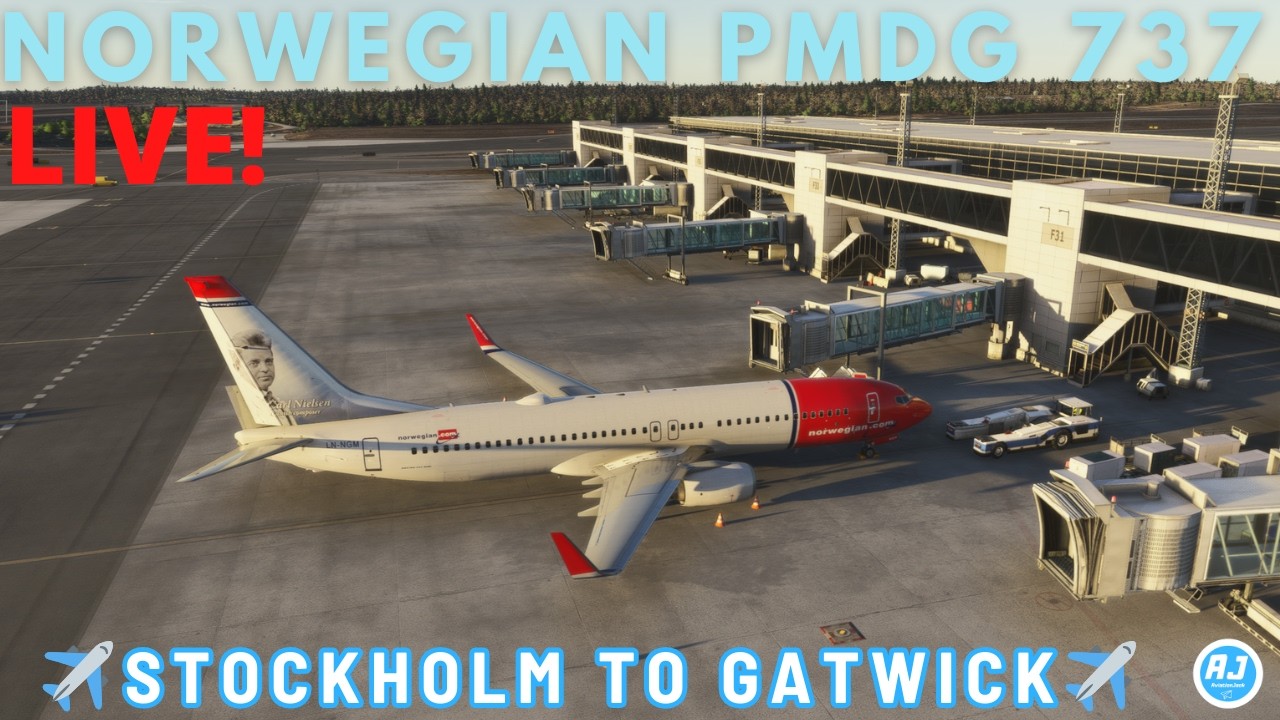 [MSFS 2024 LIVE]✈️STOCKHOLM TO GATWICK✈️ NORWEGIAN PMDG 737 ON VATSIM