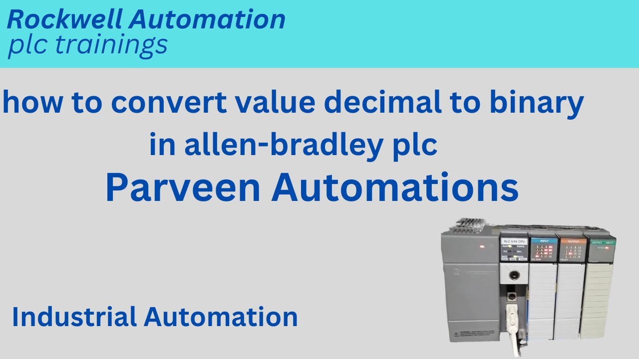 how to convert value decimal to binary in allen-bradley plc