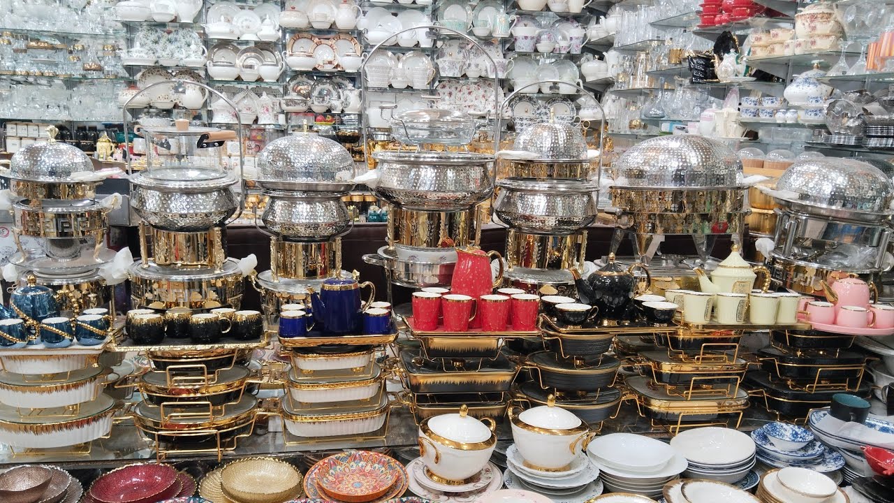 Latest design importied luxury wedding crockery! kitchen crockery bridal crockery dinner set tea set