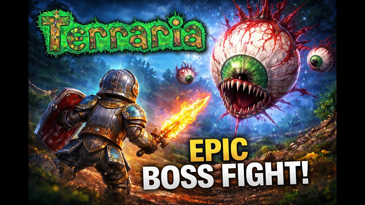 We Took on Our First Boss… | Terraria