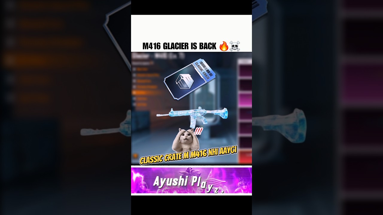 M416 Glacier is Back In BGMI ☠️ M416 Glacier Coming Soon In Classic Crate ? #bgmi #pubg