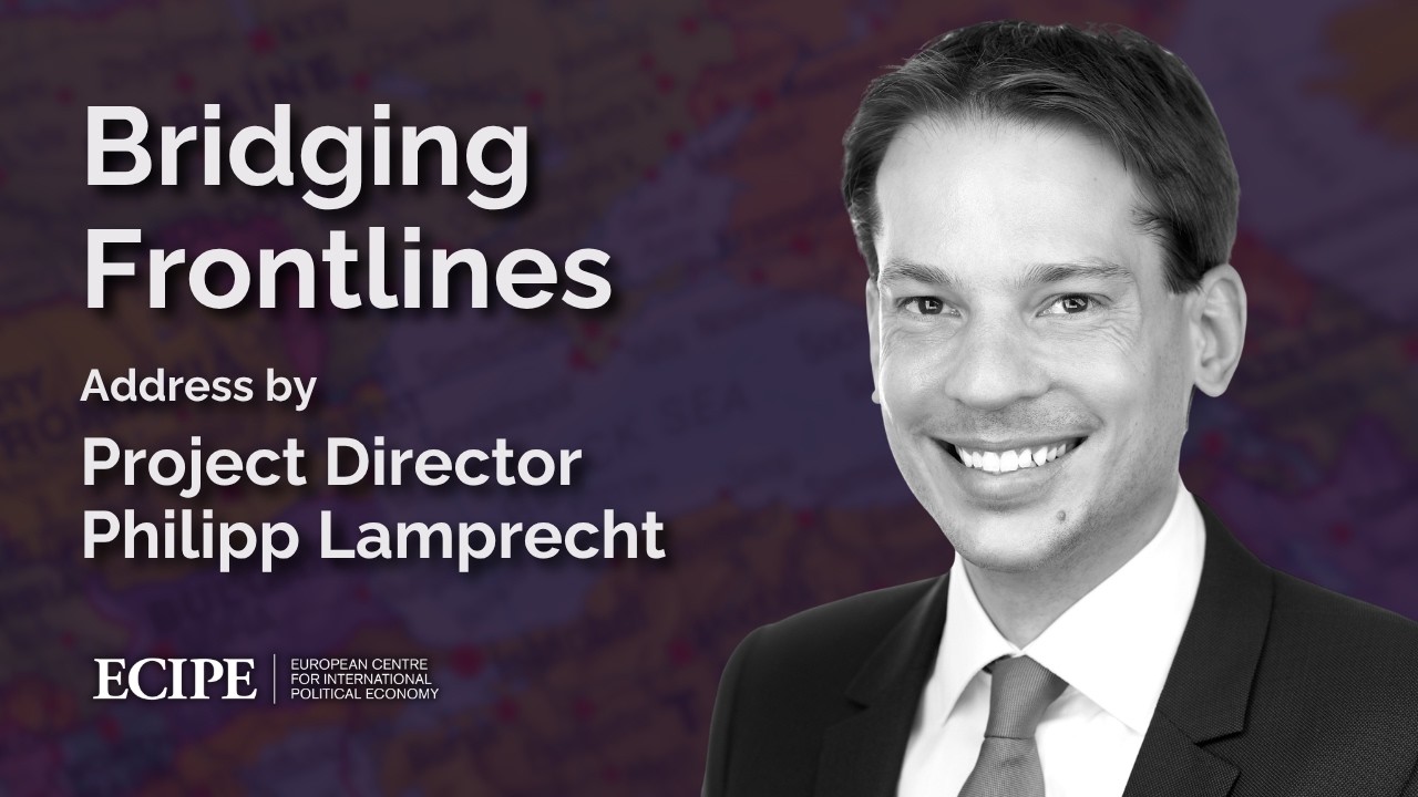 Представляем новый проект ECIPE &laquo;Преодоление разрыва между фронтами&raquo; с Филиппом Лампрехтом.