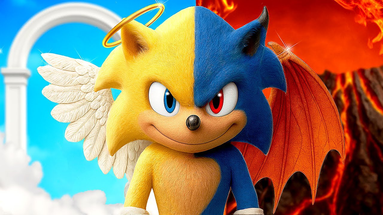 Sonic le H&eacute;risson contre le PARADIS ou l&rsquo;ENFER ! Sonic gentil vs Sonic m&eacute;chant