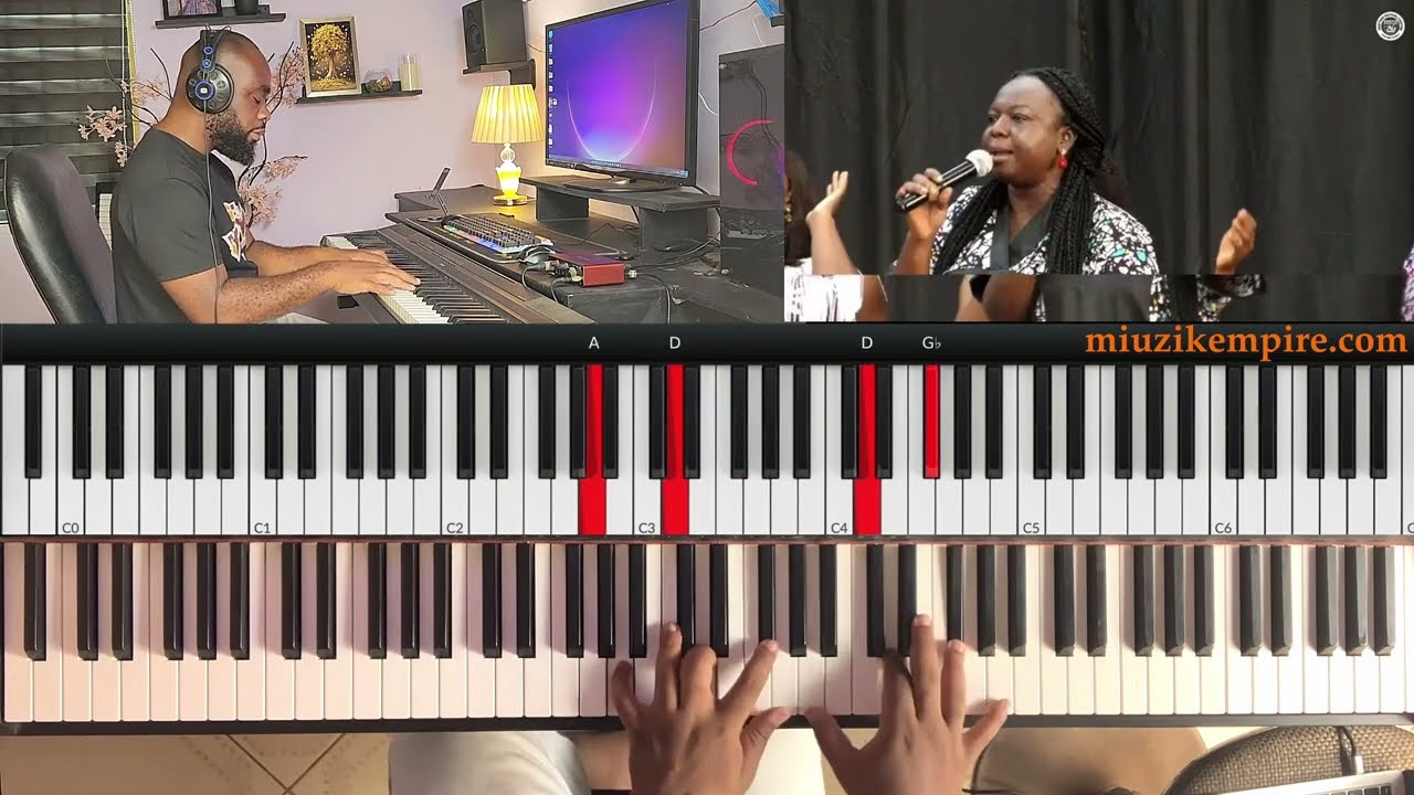 Awesome Piano Chords In the Key of D - Nyame Kokroko Woso