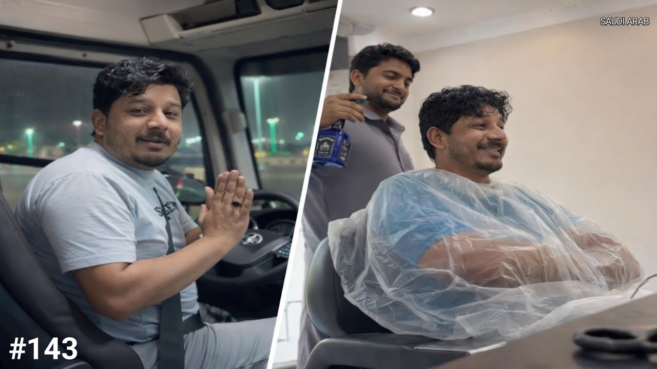 800KM Saudi Truck Driver Full Day Vlog | Hotel, Friends & Haircut Routine | Life in KSA