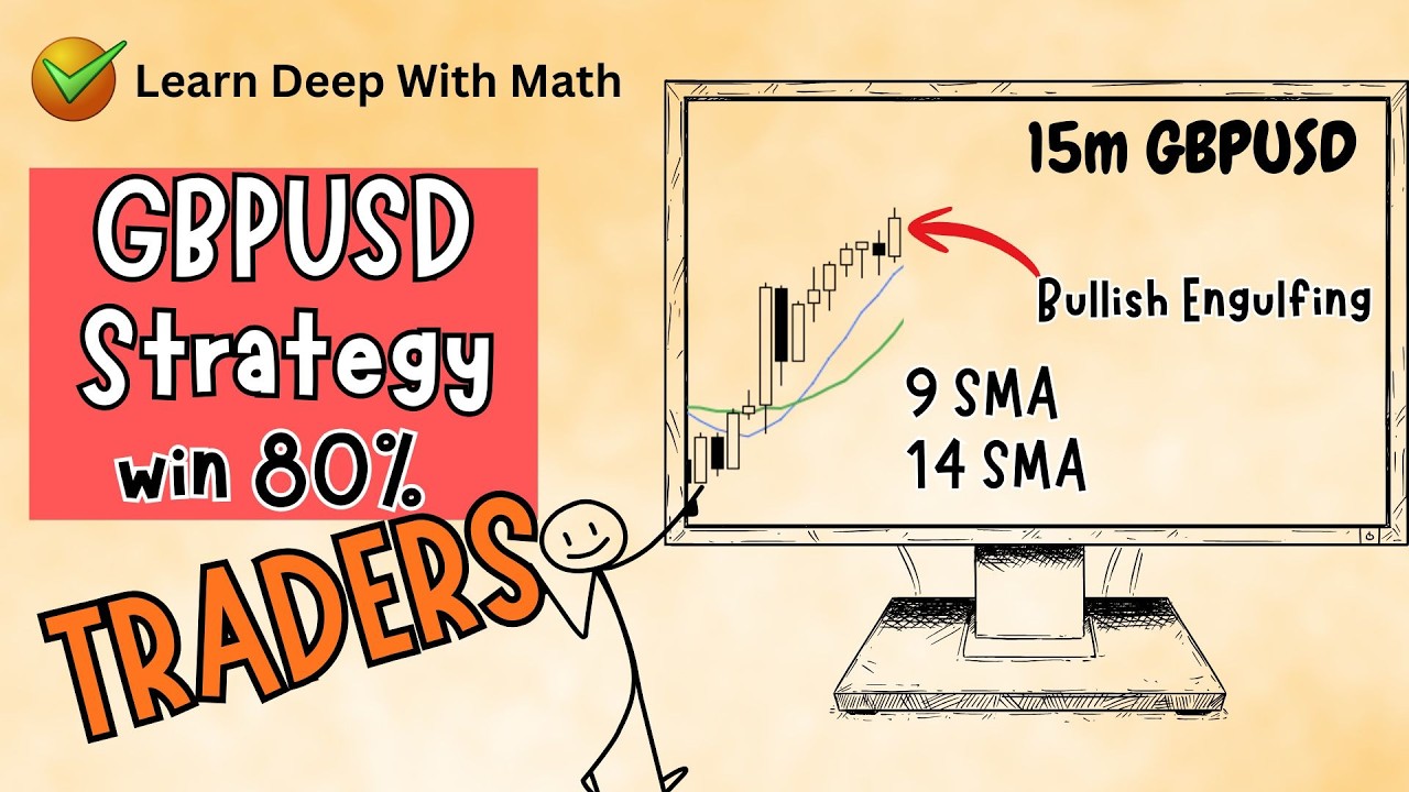 Стратегия GBPUSD на 15 минут 🔥 Пересечение скользящих средних + поглощение (высокоточная стратегия)
